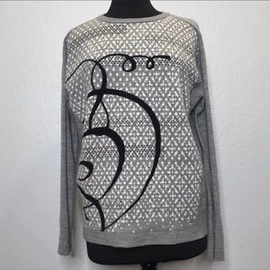 M.PATMOS 100% Wool Women Crew Neck Gray Sweater